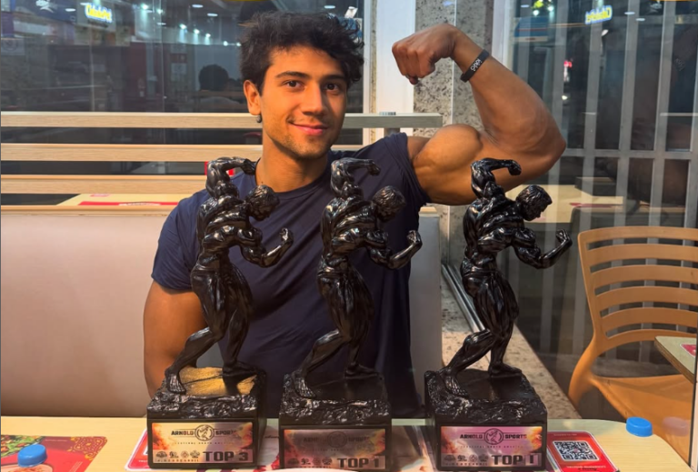 João Foguinho, atleta sinopense brilha no Arnold Classic Brasil e leva três troféus para casa no fisiculturismo teen