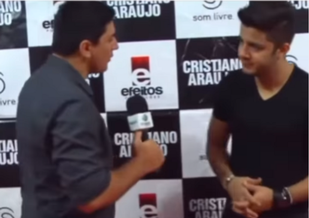 Confira a entrevista de Cristiano Araújo durante sua apresentação na Exponop