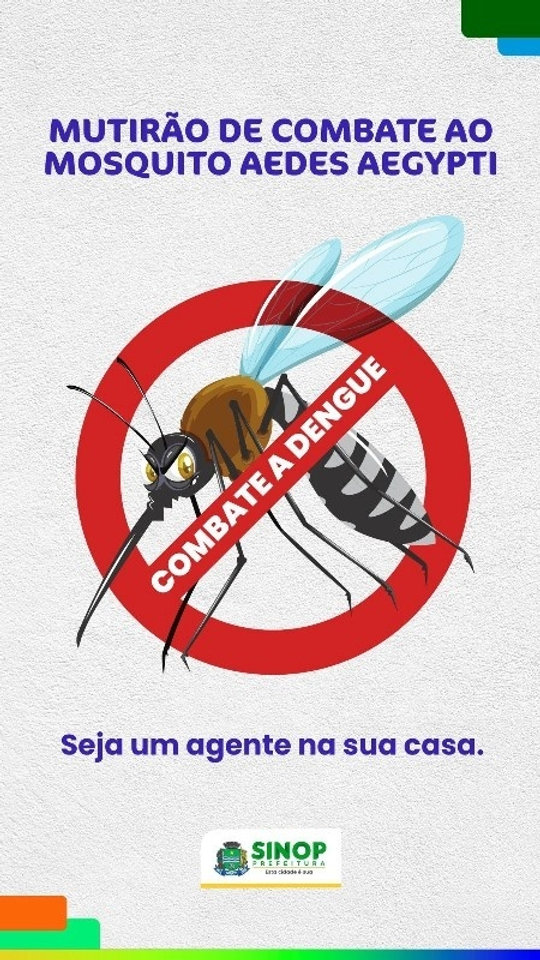 Mutirão de Combate ao Mosquito Aedes aegypti começa na próxima semana em Sinop