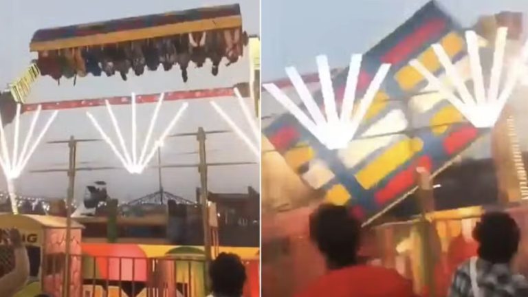 Brinquedo desaba em parque de diversões na Índia deixa uma pessoa morta e 13 feridos; veja vídeos
