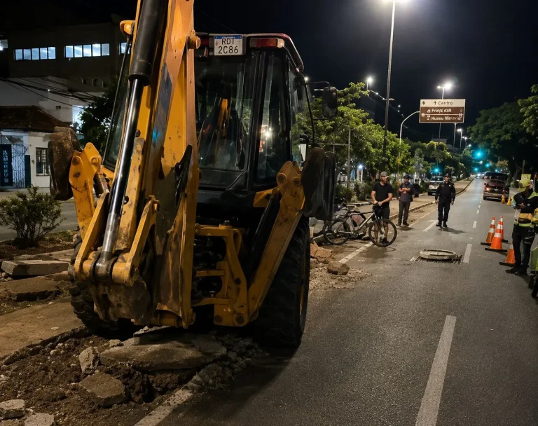 Ciclistas param tratores e travam retirada de ciclovia durante protesto; Veja vídeo