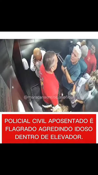 Câmeras flagram covardia: policial aposentado espanca idoso dentro de elevador em Cuiabá; veja vídeo