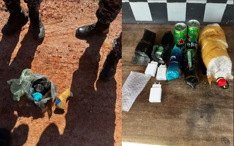 Policiais penais impedem entrada de bebidas e carregadores que seriam arremessados em presídio de VG; veja vídeo