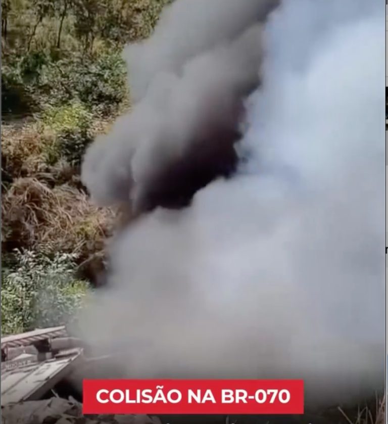 Carreta cai em ribanceira, explode e motorista morre na Serra do Mangaval em MT; veja vídeo